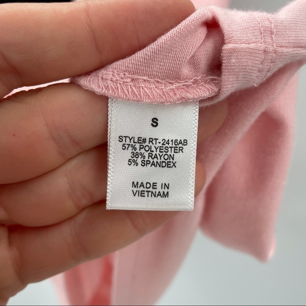 Zenana Pink, White & Black Tee Shirt - Picture 8 of 8